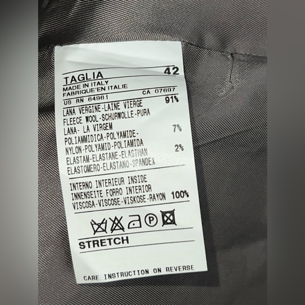 Sisley Womens IT 42 Virgin Wool Blazer Gray Pinstripe Suit Jacket US 6 M Italy - Picture 7 of 16